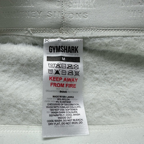 Gymshark Fuzzy White Women Shorts - Picture 3 of 4